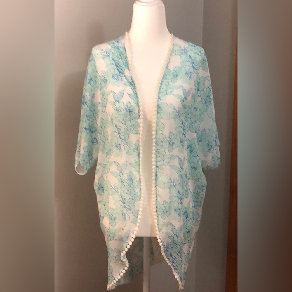 Floral Kimono Beach Cover Up